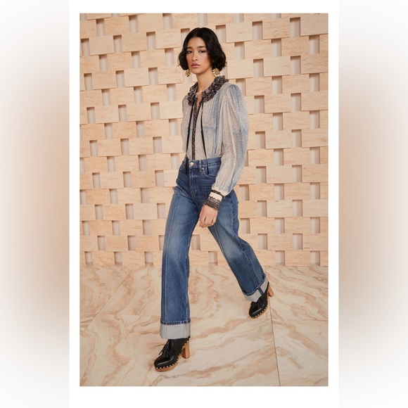 Ulla Johnson Phipps Blouse in Moonstone size 14 NWT - Picture 2 of 7